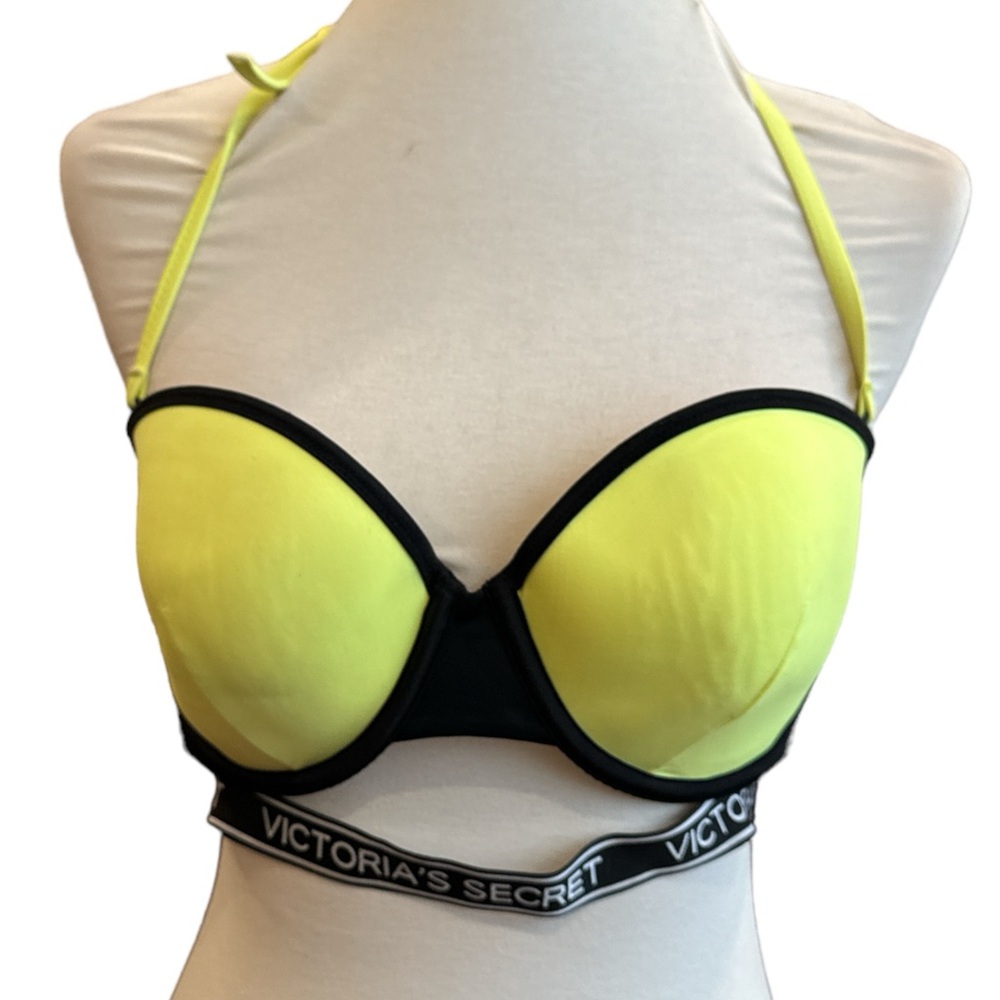 Victoria’s Secret top of bikini green neon new no tags Sz 36 D